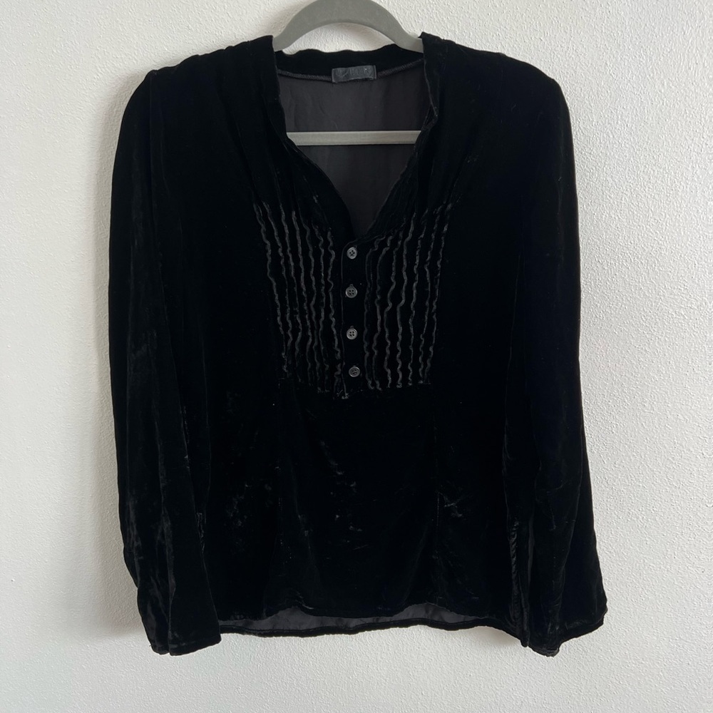CP Shades Velvet Top in Black, size small - Picture 2 of 6
